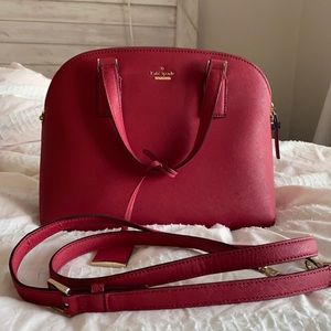 Kate Spade red handbag with crossbody strap